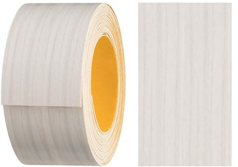 haggiy Melaminkanten-Band selbstklebend 40mm x 5m I Kantenband I Möbelkantenband I Sicherer Halt ohne Bügeln I Kantenumleimer I Furnier für Regalbretter/Holzplatten (Woodline Creme)