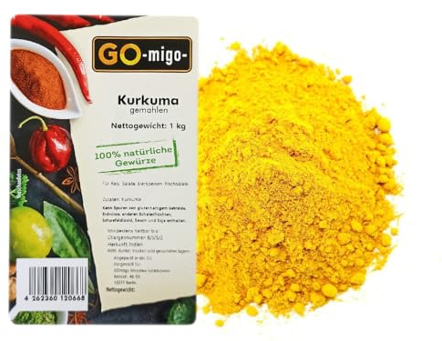 1kg Kurkuma Pulver Gelbwurz gemahlen Curcumin Top Qualität 1000g