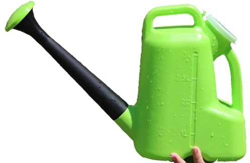 HERCHR Arrosoir pour Plantes d'extérieur, 3 L/101,45 oz, Long Bec avec Couvercle, Bonne étanchéité, arrosoirs Modernes pour Plantes d'intérieur, Fleurs de Jardin(3L-Vert)