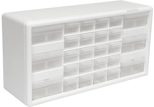 Akro-Mils Kunststoff-Schubladenschrank mit 26 Schubladen, für Garagenorganisation, Perlen-Organizer, Baustein-Aufbewahrung, Lehrer-Werkzeugkasten, Make-up-Organizer, 50,8 cm B x 15,2 cm T x 25,4 cm H
