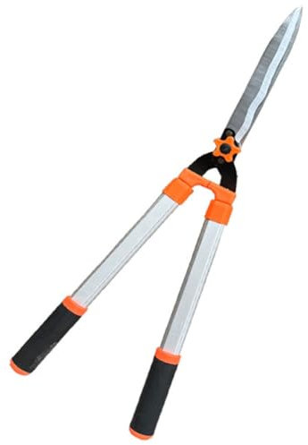 TINGTINGLI Cortasetos retráctil, Cortasetos Manual, Cortasetos de césped for Recortar Bordes, Ajustable 80~110 mm, Cuchillas onduladas/Mango Ligero(76cm)