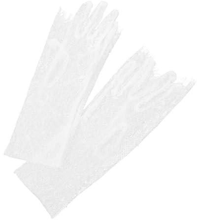 TINEASUR 1paar Romantische Lange Tüllhandschuhe Aus Spitze Für Hochzeiten Und Formelle Anlässe Elegante Elbow Brauthandschuhe Für Fotoshootings Und Besondere Gelegenheiten