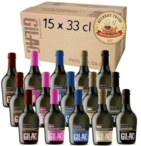 Beerbox Fuego birra artigianale 15 bottiglie da 33cl - Made in Italy | Selezione premium perfetta per le grigliate, birre artigianali confezione regalo