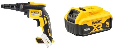 Dewalt DCF622N-XJ Self Drilling TEK Screwdriver Bare Unit, 18 V, Yellow/Black + DEWALT Battery