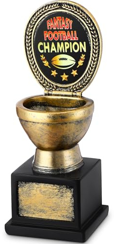 Tondiamo Fantasy Fußball Trophäe 2025 Goat Trophy Award Funny Toilet Bowl Award Greatest of All Time for Competitions First Last Place Champions Winner Loser