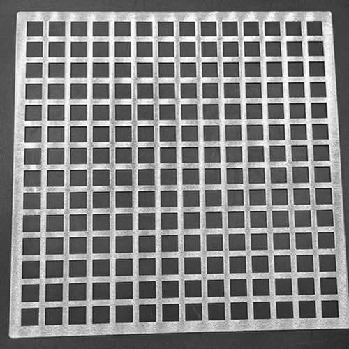 Copertura di ricambio per griglia di scarico, foro quadrato da 1 cm, copertura per scarico a pavimento, copertura per scarico doccia (13 x 13 cm)