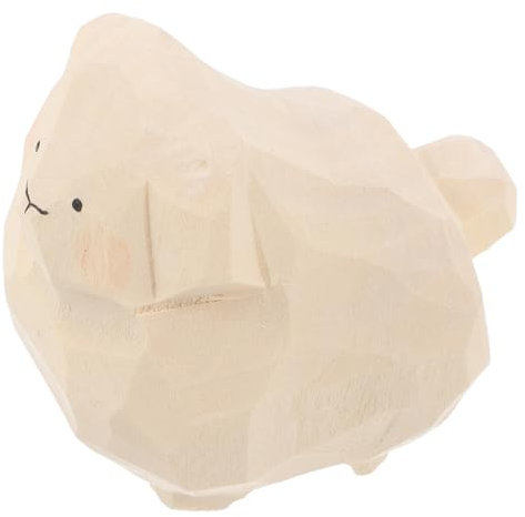 Cabilock Miniatur Holz Schaf Skulptur Handgefertigtes Deko-Element Für Cake Toppers Puppenhaus Oder Feng Shui Einzigartiges Mit Astrologischer Bedeutung