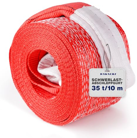 Schwerlast-Abschleppgurt 35 t Mindestbruchlast – LKW-Bergegurt 10 m