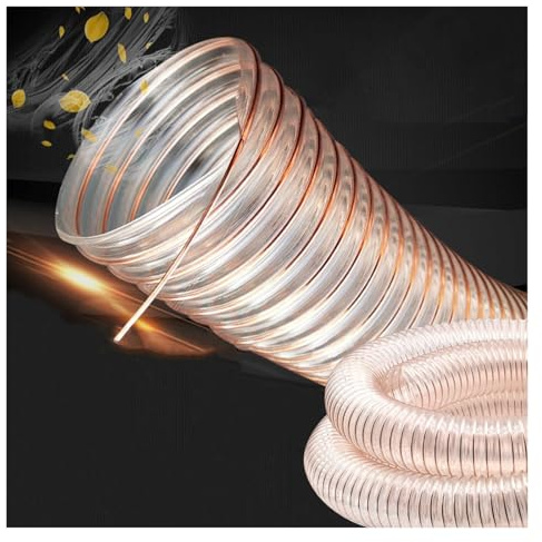 WDFYM 0,63mm Absaugschlauch transparent Absauganlage Spiralschlauch schwer entflammbar Flexschlauch(Dia-7inch(180mm))