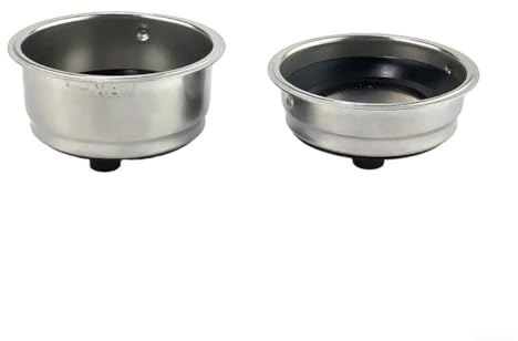 Panier filtre à café en acier inoxydable de 51 mm compatible avec plusieurs marques de machines à expresso Single Double Shot avec joint en caoutchouc (combinaison)