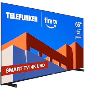 Telefunken 65FTV825, 65 Pulgadas 4K UHD, Smart TV Fire OS, HDR10, MEMC, Compatible con Alexa, Dolby Atmos, Apple AirPlay, Bluetooth