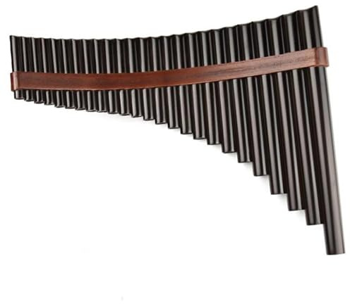 Professionelle Panflöten Handgefertigtes Holzblasinstrument Panflöte in C Tonart geeignet für Anfänger und Profis(25-RIGHT-G)