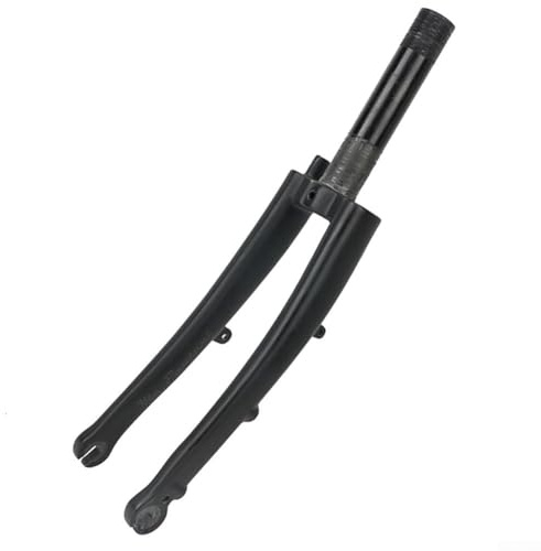 Yuanpgky Karbonfaser-Vordergabel 74 mm zum Zusammenklappen für Fahrrad, kompatibel mit 16 Zoll 13/8 114 und 355 Reifen, leichte 245 g Road-Touring-Komponente mit (Extinction Black)