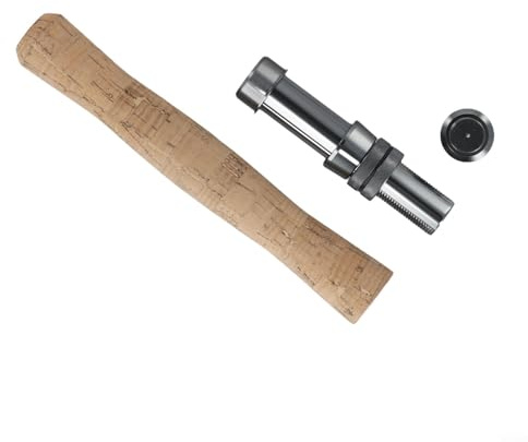 Mango de corcho para caña de pescar con mosca, 1 juego con asiento de carrete para construcción y reparación de cañas de bricolaje, ligero y portátil, adecuado para entusiastas de la caña de pescar (2