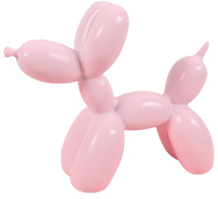 NAFEIMILUN Ballon Hundestatue Harzballon Hund Als Geburtstagstorten Dekorationsfigur Rosa 8 X 3 X 10cm