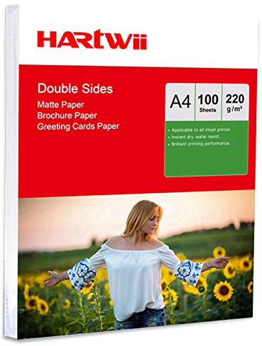 A4 Double Sided Matt Matte Photo Paper - 230Gsm Inkjet Photography Printing Uinkit 100Sheets