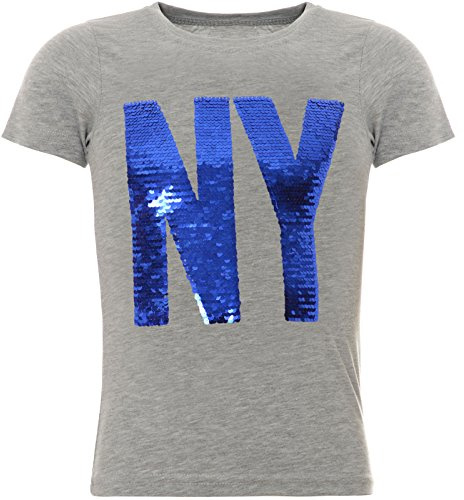 BEZLIT Jungen Wende-Pailletten T-Shirt Tollen Motiv 22029 Grau Größe 140