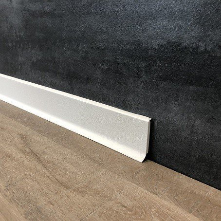 15 Meter Fußleisten | Sockelleisten 60 x 12.8 mm25560-0151 aus PVC Hartschaum mit durchgefärbter Weichlippe| Kunststoff-Leiste Weiß | Weiße Sockelleiste