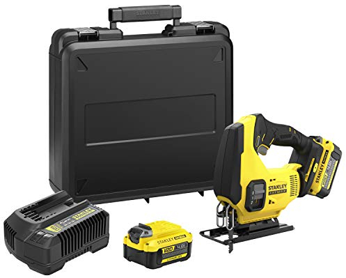 STANLEY SFMCS600M2K-QW Sega da Strada V20 LI-Ion 18 V con 2 batterie 4 Ah, Caricatore e Valigetta
