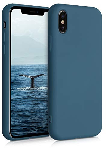 kwmobile Housse Compatible avec Apple iPhone X Coque - Housse de téléphone Souple et Fine en TPU Silicone - pétrole Mat