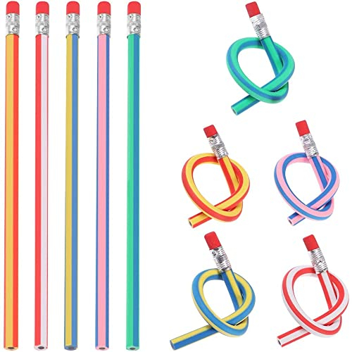 YKKJ Bunt Biegebleistift,Flexible Biegsame Bleistifte 48PCS Weiche Biegbare Bleistifte Biegsam Magic Biegebleistift für Kinder Ideal Kleine Geschenke