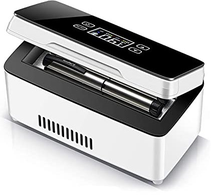 Frigoríficos Mini refrigerador de medicinas y enfriador de insulina, para automóvil, viajes, hogar Refrigerador pequeño portátil para automóvil, mantiene el enfriamiento 0-18 ℃ (batería de litio