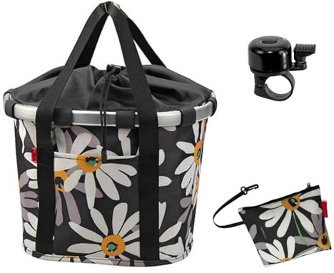Rixen & Kaul Fahrrad - Lenkertasche Vorderradkorb BIKEBASKET Margarite inkl. Fahrradklingel