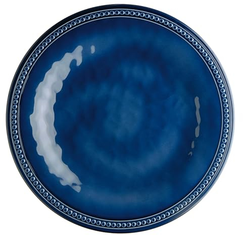 Overstock Blue Melamine Harmony Collection - Set di 6 piatti piani