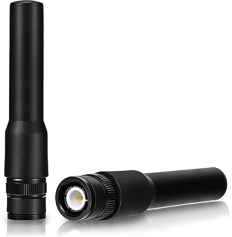 Bingfu VHF UHF Dualband Antenne BNC-Stecker Flexible Handfunkantenne | 2 Stück, kompatibel mit Amateurfunkgeräten, Handfunk-Scannern, Polizei-Scanner-Empfängern und Walkie-Talkies