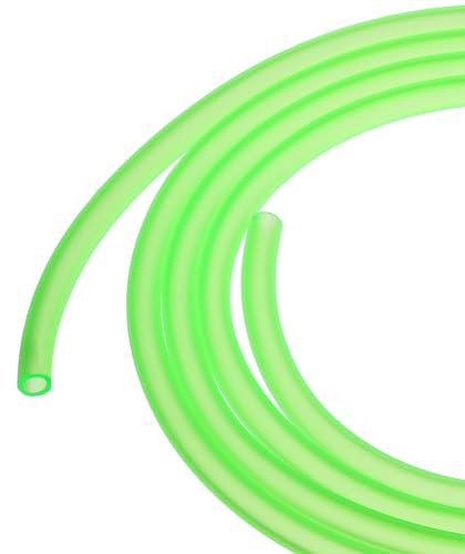 QUARKZMAN Manguera de Combustible de PVC para Gasolina de 5mmx8mm 2M Verde para Motosierras, Cortadoras de Césped, Recortadoras de Hilo, Sopladores y Motores Pequeños