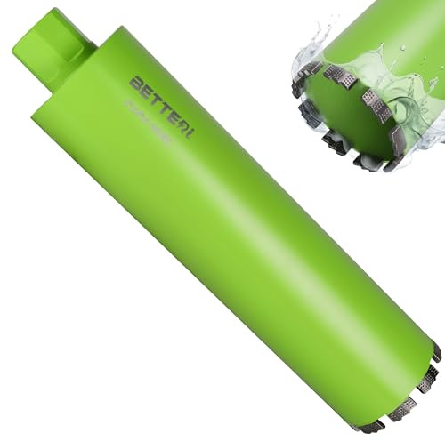 BETTERI 4 Wet Drill Core Bits for Reinforced Concrete with Rebar, 14 Drilling Depth Laser Welded Concrete Core Bit, 1-1/4-7 Threaded Diamond Core Bit for Brick, Block, Hard Masonry