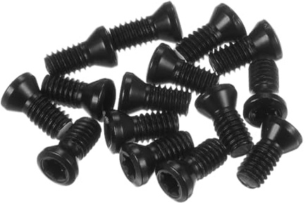 sourcing map 15 viti Torx M4 x 9 mm a testa piatta rotonda di grado 12,9 con cacciavite Torx T15 per sostituire inserti in carburo frese, utensili per tornio CNC, grigio