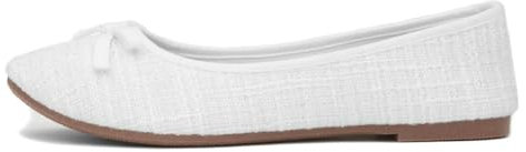 Lilley Womens White Bow Ballerina Shoe - Size 3 UK - White