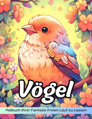 Vögel Malbuch: Malvorlagen Vögel, Gefiederte Freunde Zum Kreativen Ausmalen