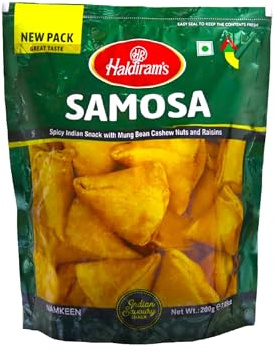 Haldiram's Samosa - 200G (Pack of 2) | Crispy & Spicy Mini Samosas | Authentic Indian Snack | Ready-to-Eat | Traditional Flavors in Every Bite