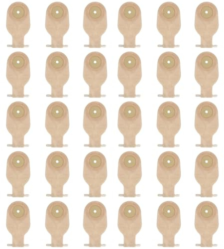 NONDK Sacchetti per ostomia da 30 pezzi, sacchetti per colostomia, ileostomia, cura della stomia, sacchetti per colostomia, con valvola di scarico da 20 a 60 mm