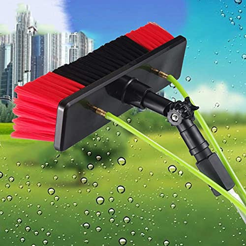 Cepillo para Limpieza de Ventanas, Limpiacristales con Varilla de extensión, Lavado de Ventanas telescópico con Cabezal Flexible, Limpieza de Vidrios, 5 m (7 m)