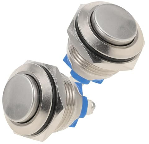 Hemobllo 2-Pack Lighted Doorbell Button Replacement Universal Push Button for Easy Installation 16mm Self-Reset High Profile Screws for Home Chime