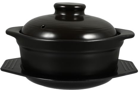 LABRIMP 1ensemble Set De Casseroles Céramique Pour Soupe Et Bibimbap Pot Terre Cuite Avec Poignées Pour Cuisine Et Restauration Avec Couvercle