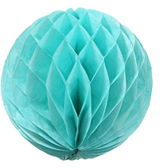 Anevous 20er Papier Pompoms Deko, Papier Wabenball Dekoration, Seidenpapier Wabenbälle Set Dekorpapier Wabenbäll, Pompoms Basteln für Geburtstag Hochzeitsfest Baby Dusche, Party Dekoration,Blau