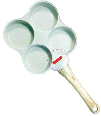 Venteo - Poêle à 4 Emplacements - Poêle à Pancakes - Poêle à Omelette - Antiadhérent - Structure Aluminium - Tous Types de feux dont induction