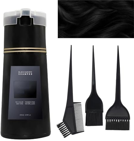 Liameph Hair Instant Dye Shampoo, 200 ml (Pack of 1), for Men and Women, Black