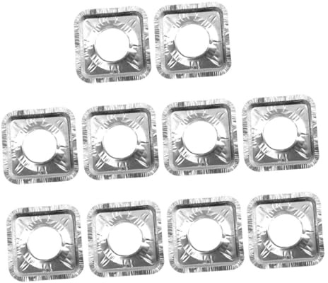 HEALEEP 30pièces Protège Cuisinière Papier Aluminium Anti-Graisse Résistant Chaleur pour Fonds Plaques Gaz Nettoyage Réutilisable Cuisine