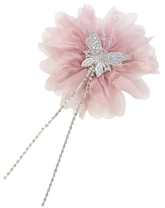 Artistic Flower Crystal Applique Trim for Evening Skirt Clothes Beaded Collar Decors Brooch Sewing on Supply Stylish Hairpiece
