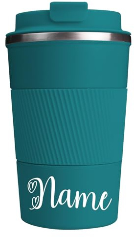 loongway Personalisierter Kaffeebecher mit Namensdruck Thermobecher Auslaufsicher Kaffeebecher to go Festgeschenk Geburtstagsgeschenk Geeignet als Geschenk für Familienmitglieder Kollegen und Freunde