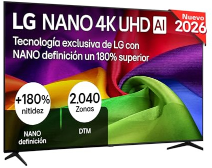 LG 75NU800B6LA - Smart TV Nano UHD AI 75 4K Sin Reflejos 94%, 2026