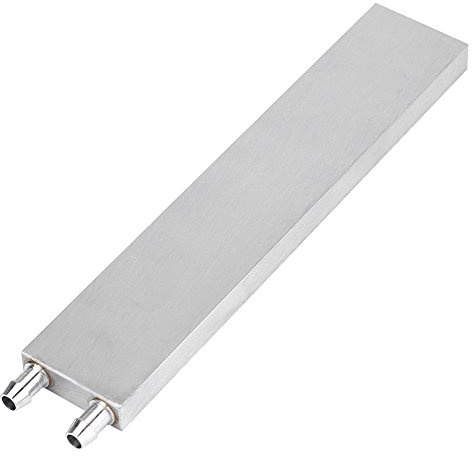 Annadue Aluminium CPU Vattenkylningsblock 40x80x12 Mm, Vätskekylare Kylfläns med Dubbel U-formad Vattenväg, Lödd Extruderad Läcksäker Kylare för Dator CPU, Industriell Växelriktare & (40*200*12mm)