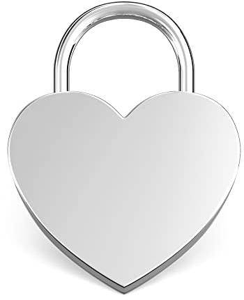 LIEBESSCHLOSS-FACTORY Herz-Schloss Silber ohne Gravur und Schlüssel, gratis Geschenkbox uvm. Jetzt graviertes Vorhängeschloss in Herzform gestalten!