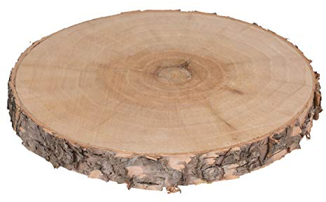 Out of the Blue Holzscheibe, ca. 15 cm, mit Rinde, ideal als Deko und für Bastelarbeiten, braun