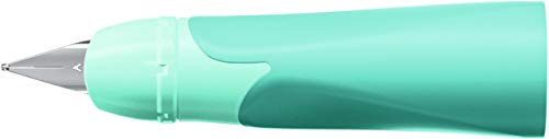 STABILO - Rechtshänder-Griffstück für ergonomischen Schulfüller mit Anfänger-Feder A - EASYbirdy Pastel Edition in aqua grün/mint